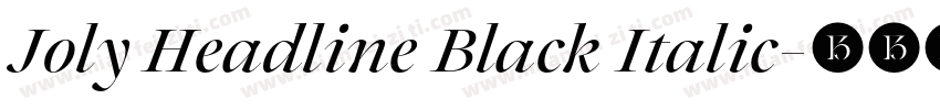 Joly Headline Black Italic字体转换